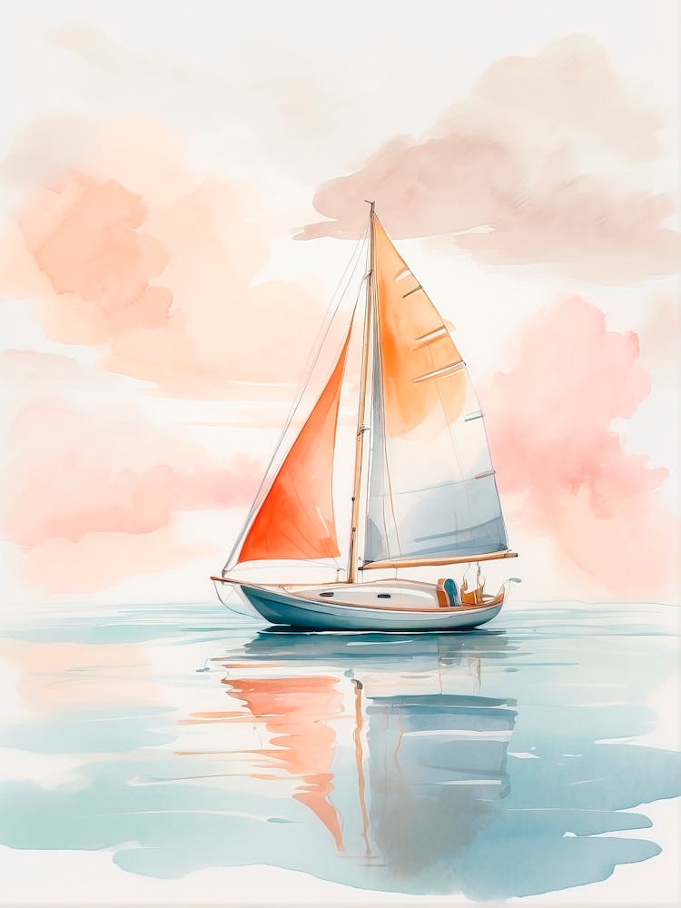 Watercolor Sailboat 2