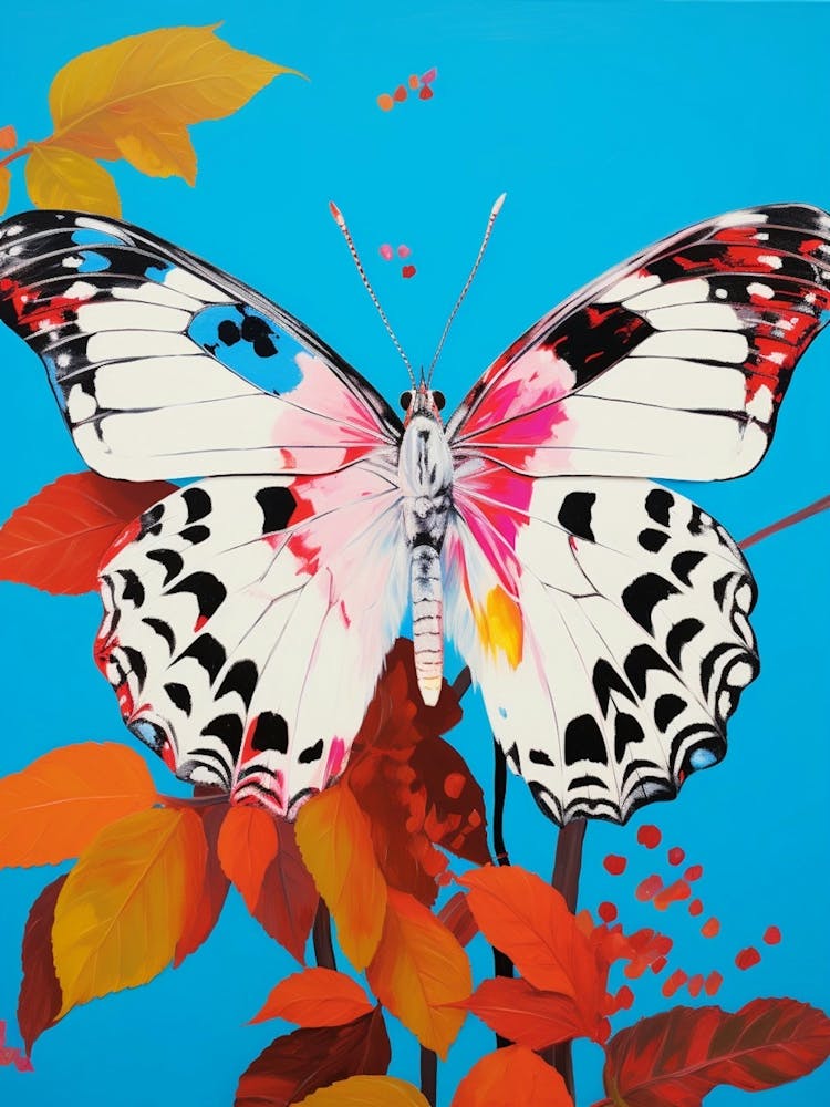 Pop Art White Admiral Butterfly 3