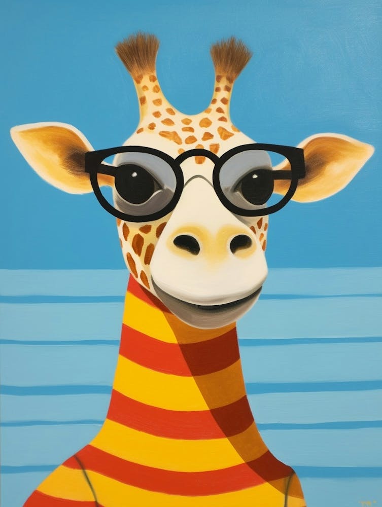 Little Giraffe 2 Wearing Sunglasses