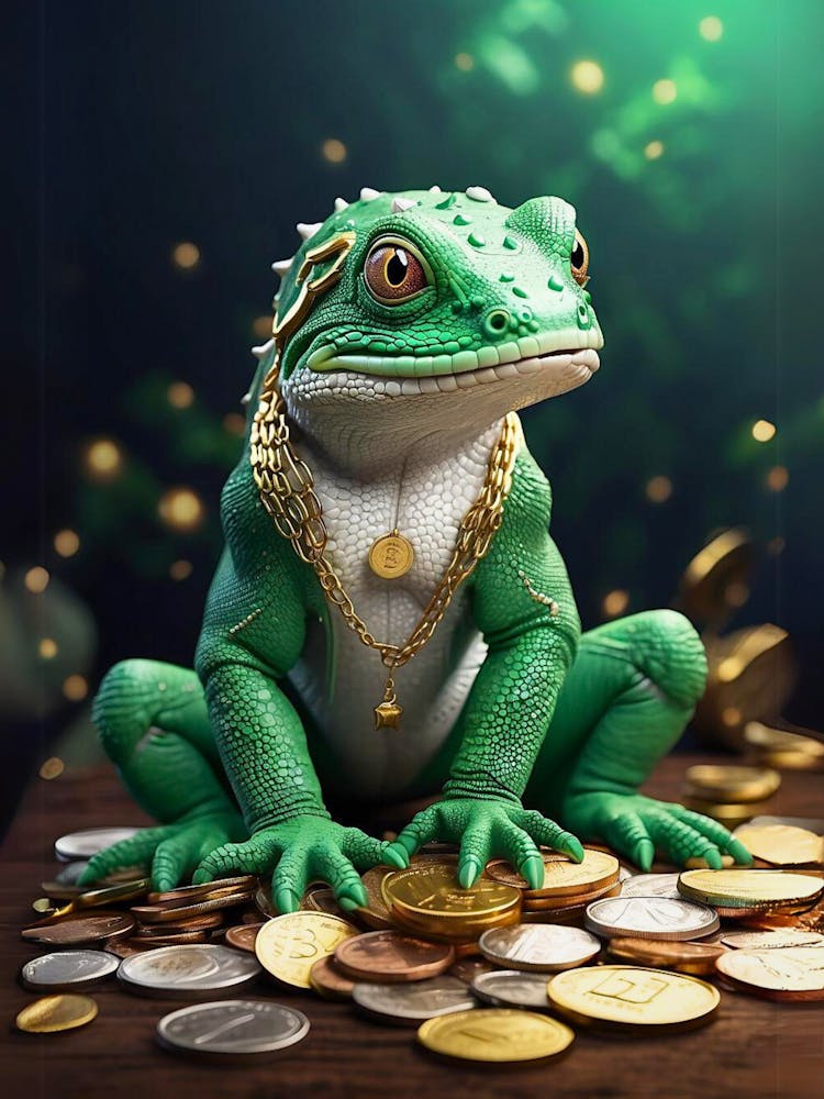 Frog With Gold Coins