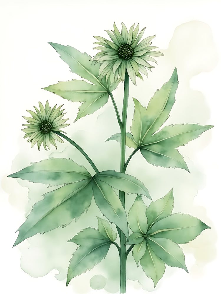 Organic Sage Floral Impression