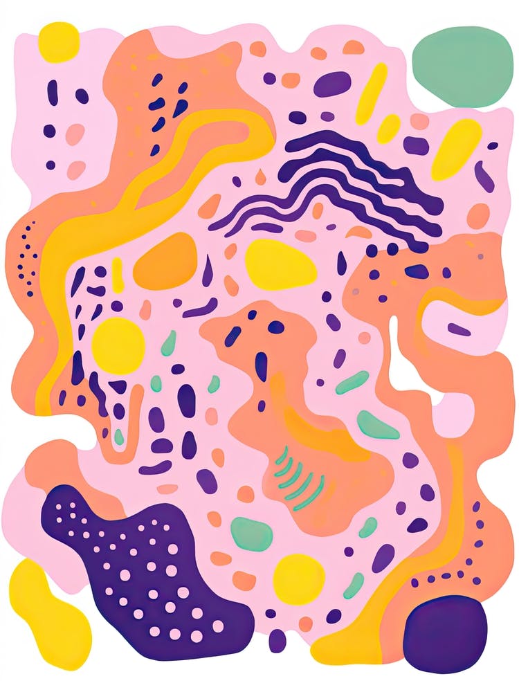 Abstrakte Landschaft Risograph Stil 16