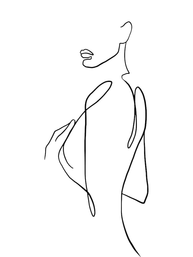 Woman Naked Line art