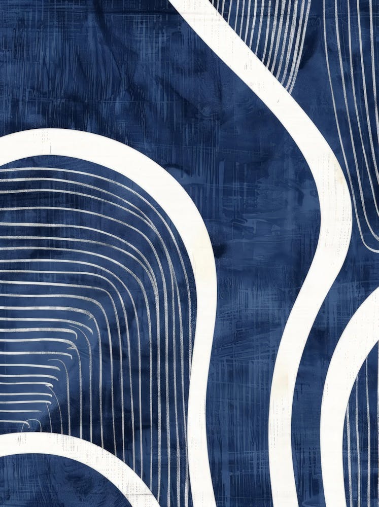 Blue And White Waves 3