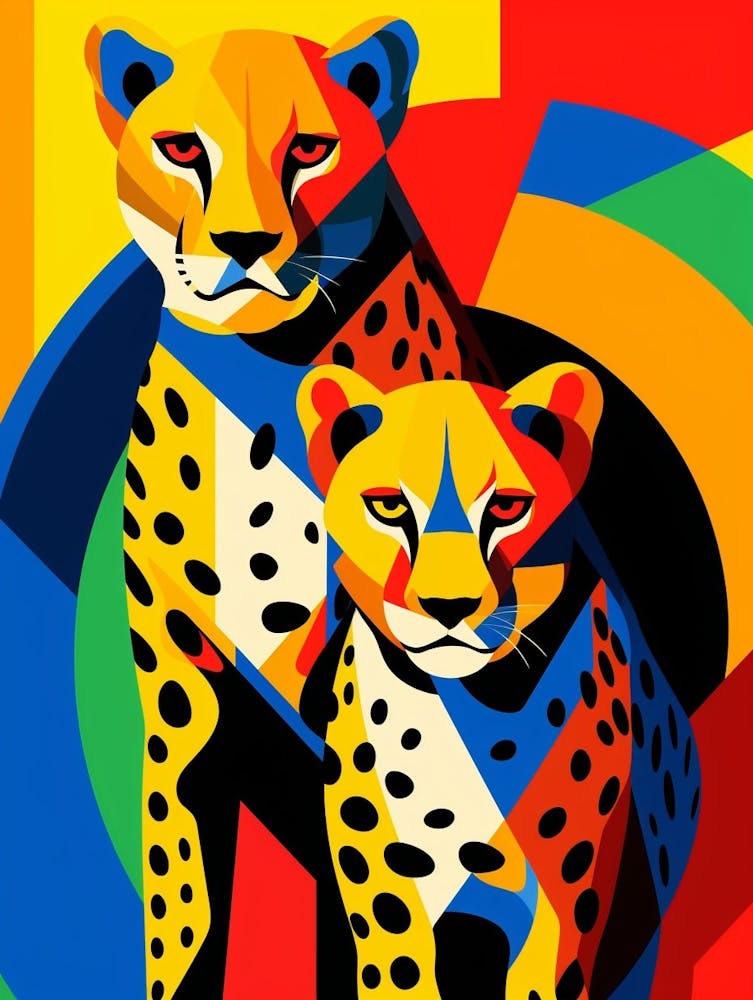 Cheetah Abstract Pop Art 2