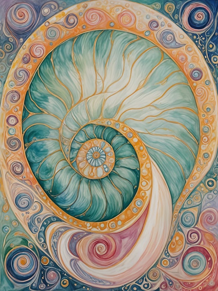 Coquille Abstraite en Spirale