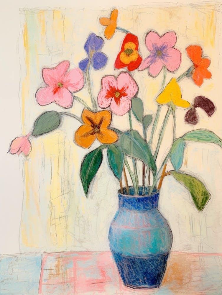 Flower Painting Fauvist Style Impatiens 1