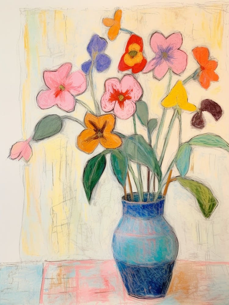 Flower Painting Fauvist Style Impatiens 1