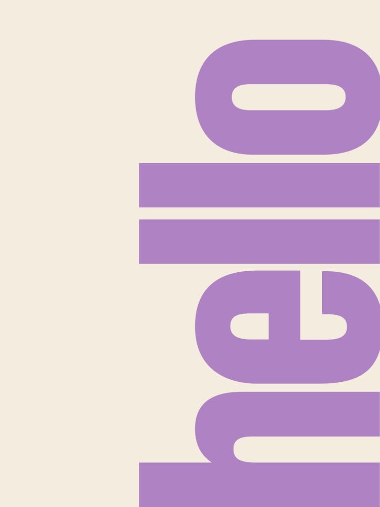 Hello Typography - Violet