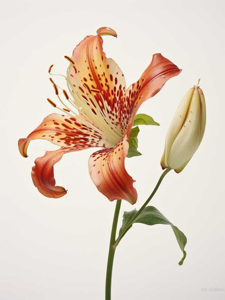 Pressed Flower Botanical Art Gloriosa Lily 1