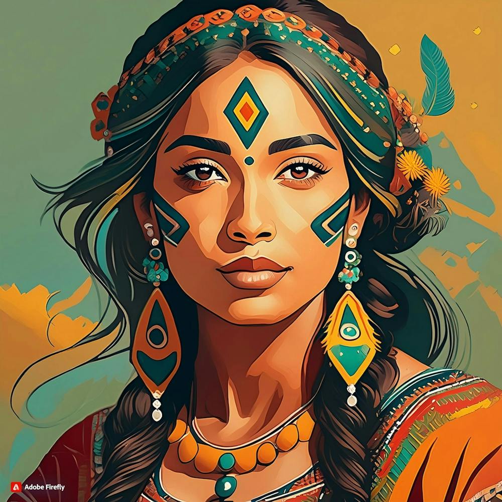 Firefly Create A Modern Art Of A Lady With Unique Expressions 28265