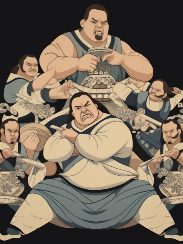 Sumo Wrestlers Japanese 7