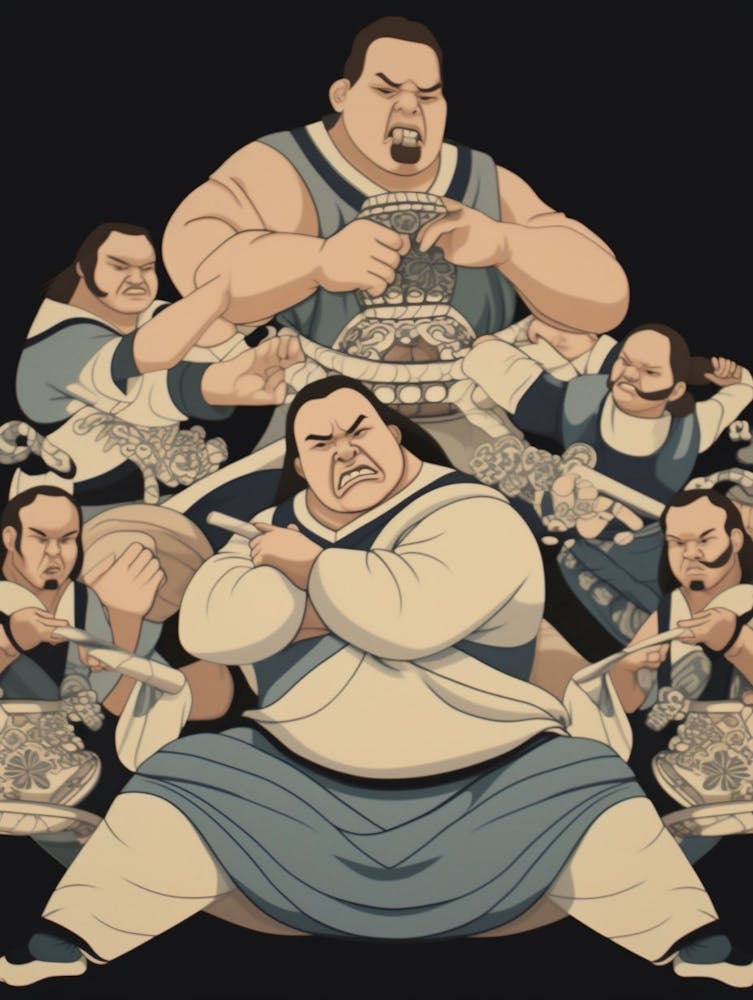 Sumo Wrestlers Japanese 7