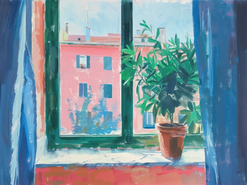 Santander From The Window View Painting 2