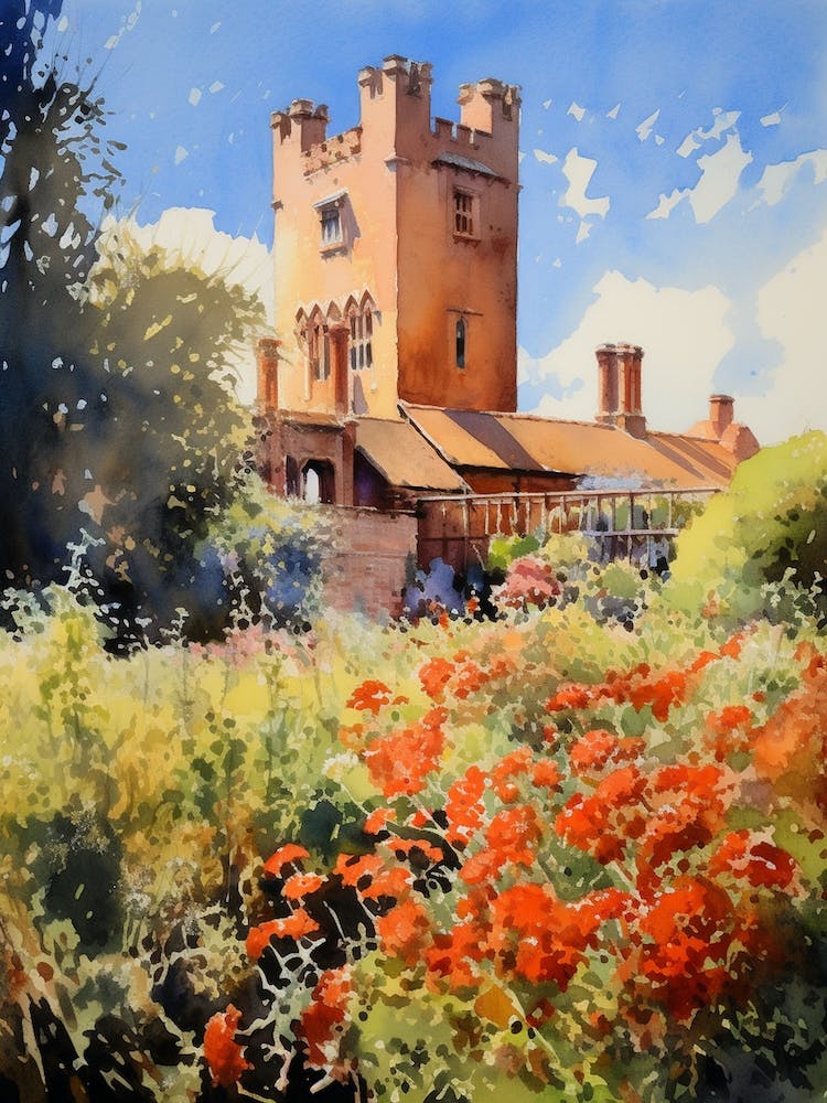 Sissinghurst Castle Garden UK Aquarell 1