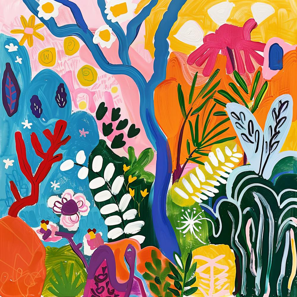 Into the Garden Series in Style of Matisse 3