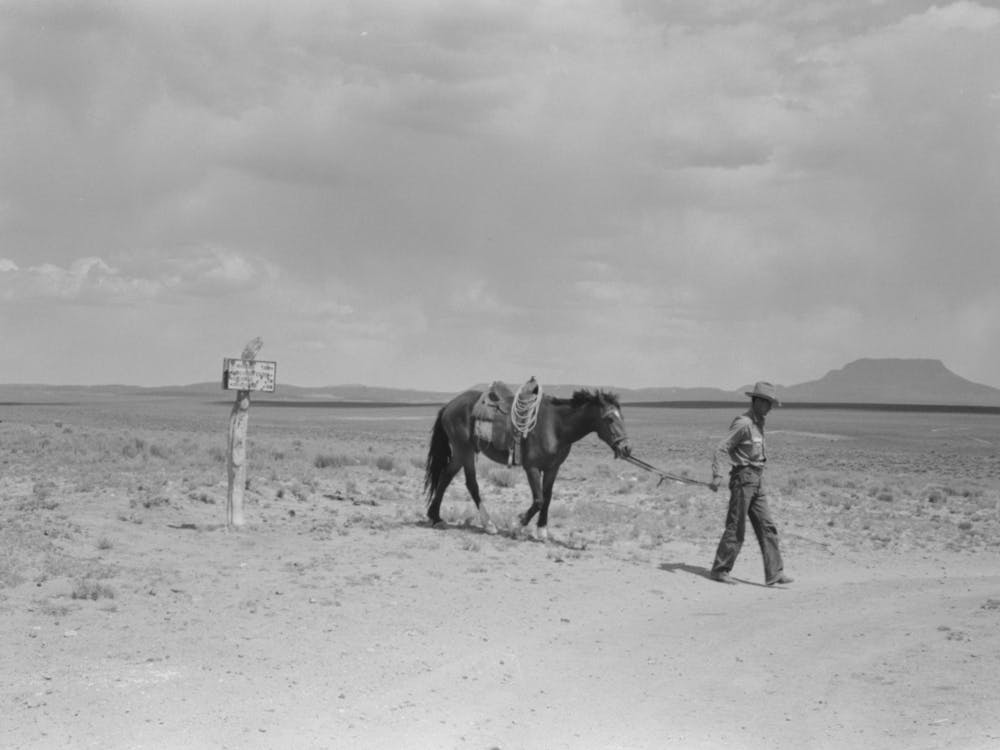 Cowboy avec son Poney Espagnol, Pie Town, New Mexico Par Russell Lee