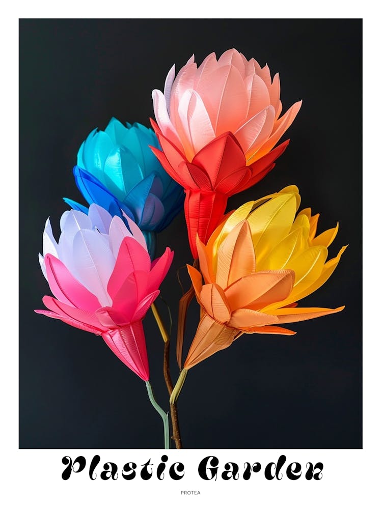 Bright Inflatable Flowers Poster Protea 2