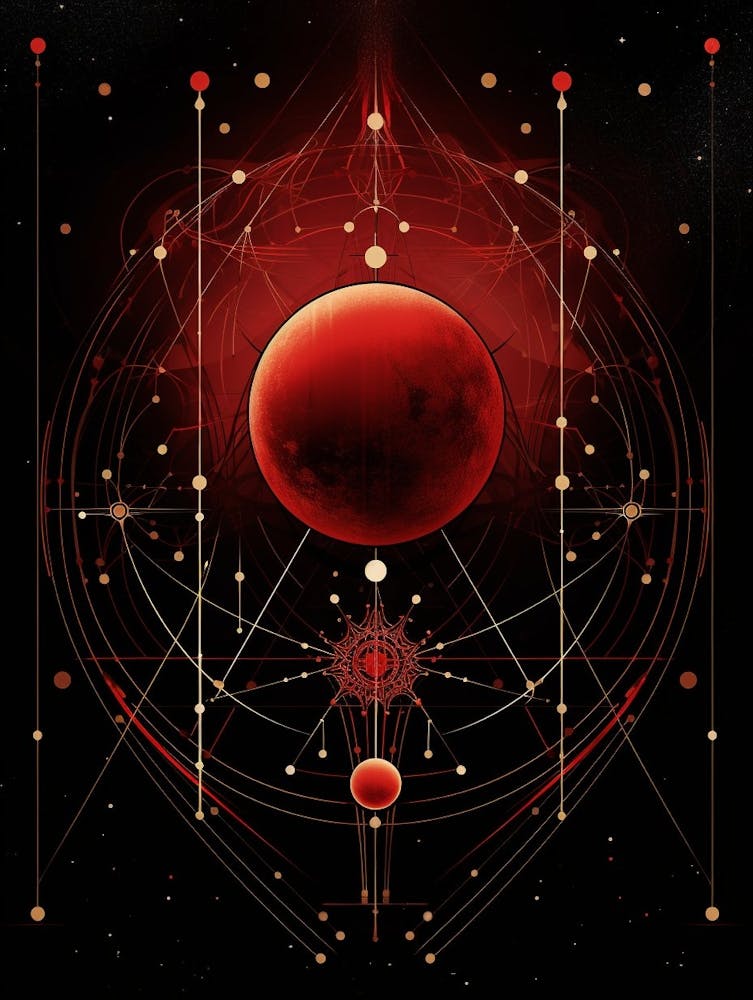 Celestial Abstract Geometric Illustration 6