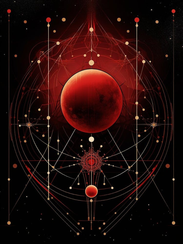 Celestial Abstract Geometric Illustration 6