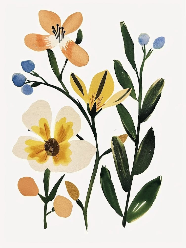 Painted Florals Freesia 1