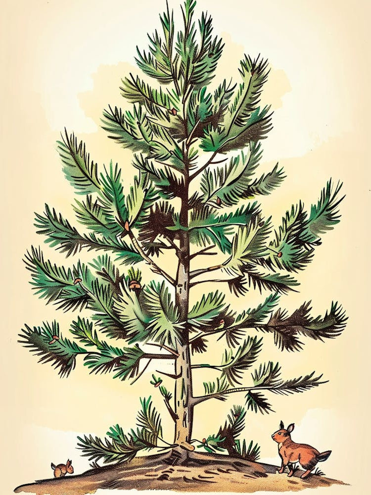 Balsam Tree Storybook Illustration 1