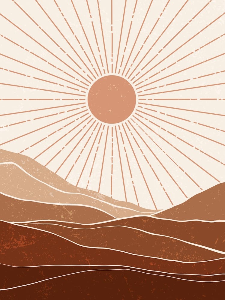 Landscape Sun Earth Tones Dunes