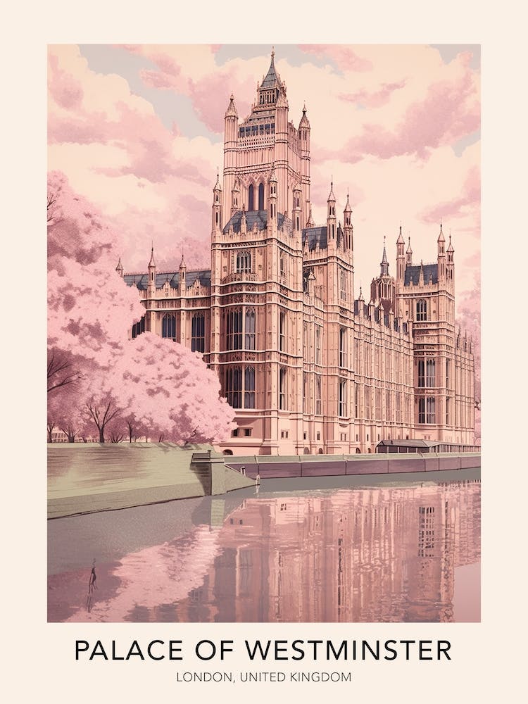 The Palace Of Westminster London United Kingdom Travel Poster