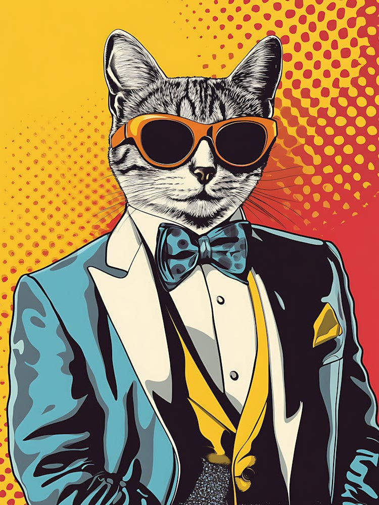 Super Cool Cat Illustration Pop 13