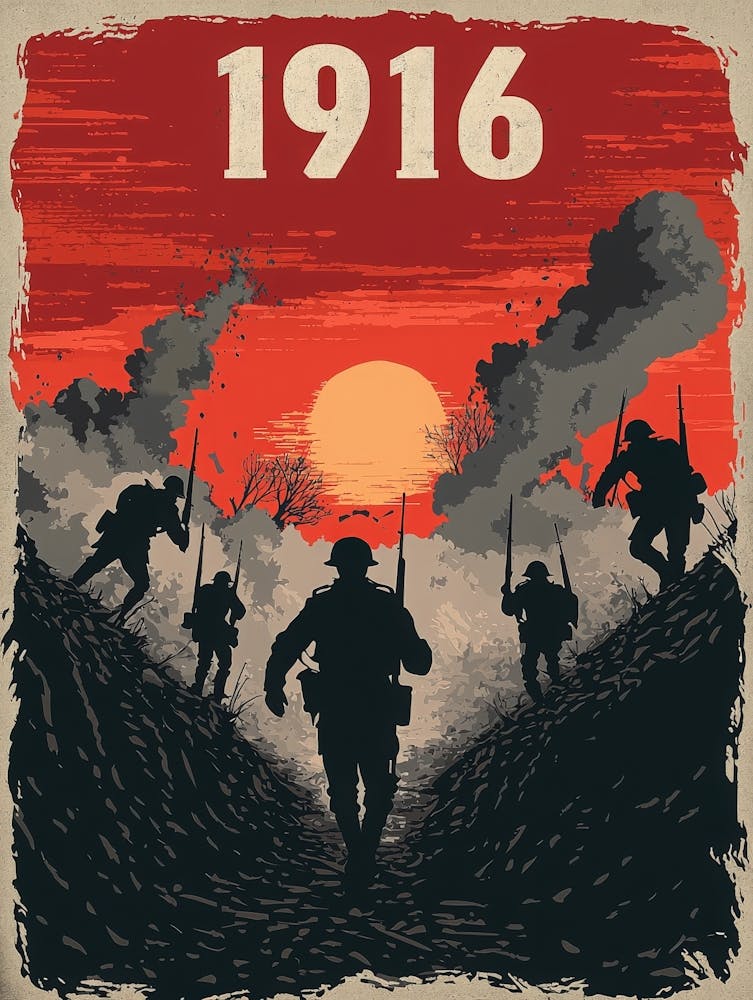 Aihrgdesign A Vintage Poster Depicting A Dramatic World War I 2a59a4c6 8b56 461f A42c 7d36e39b97aa 1