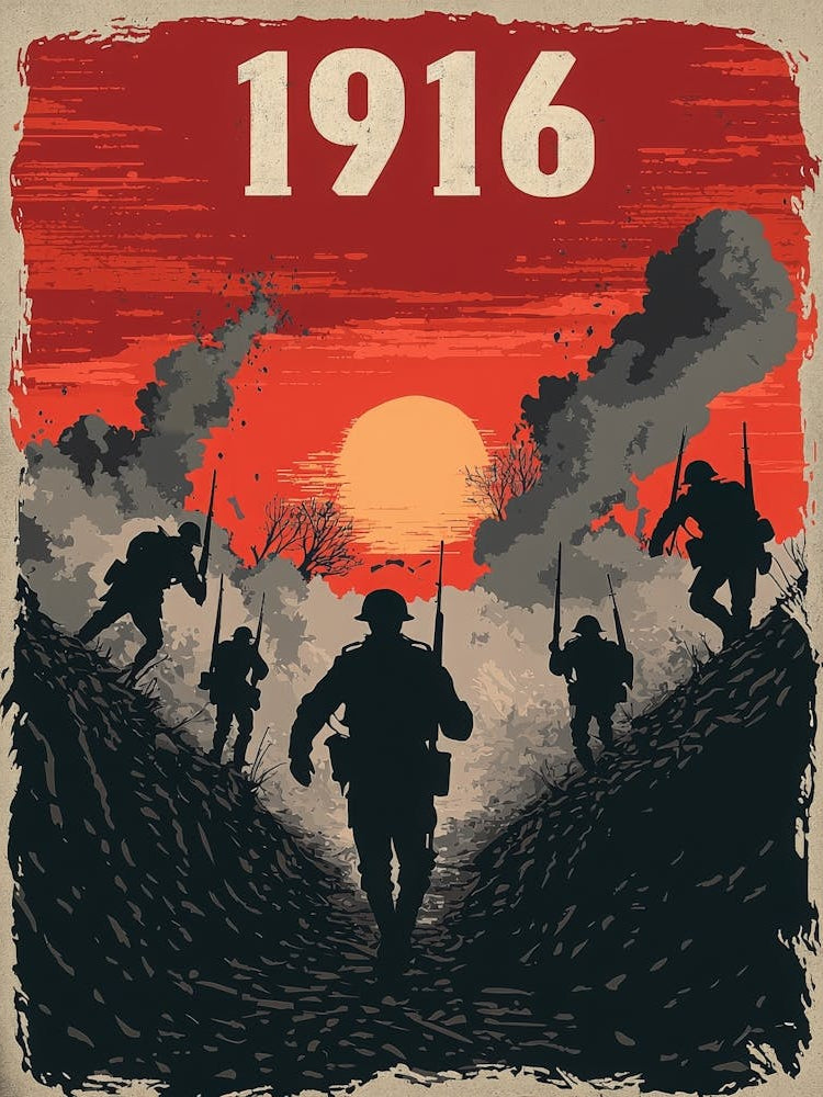 Aihrgdesign A Vintage Poster Depicting A Dramatic World War I 2a59a4c6 8b56 461f A42c 7d36e39b97aa 1