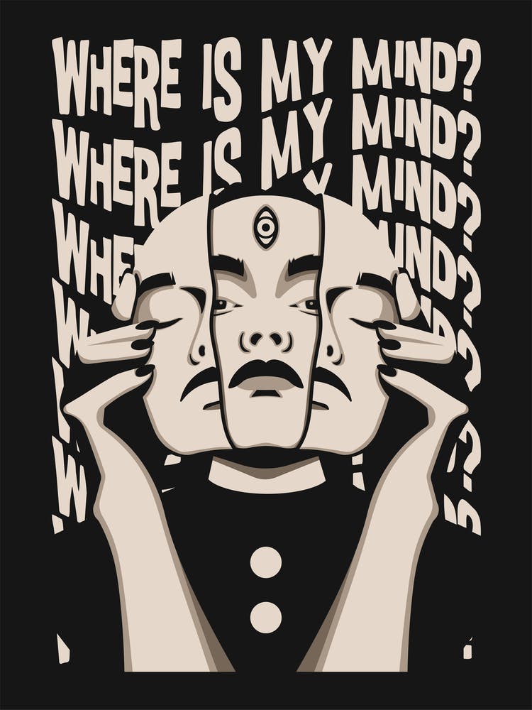 Where Is My Mind Psychedelic Music Poster