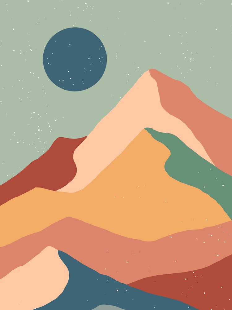 Abstract Mountain Landscape
