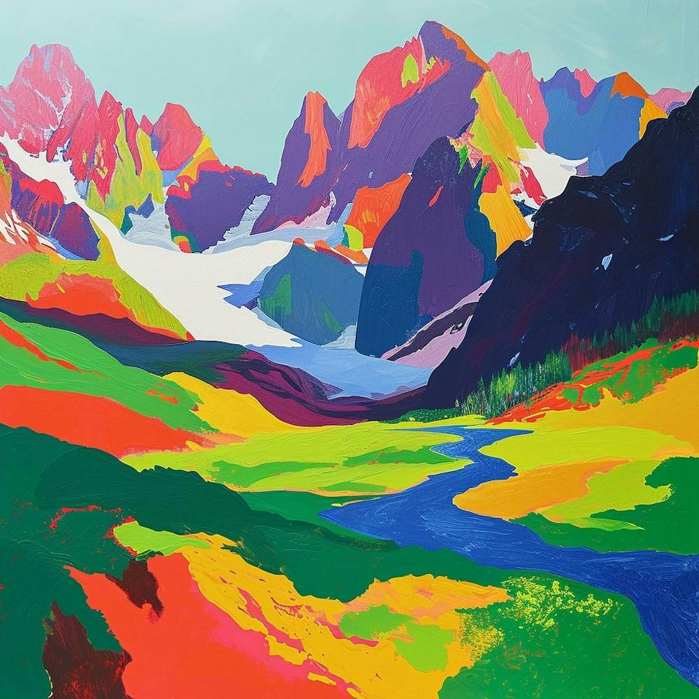 Colourful Abstract Vanoise National Park France 4