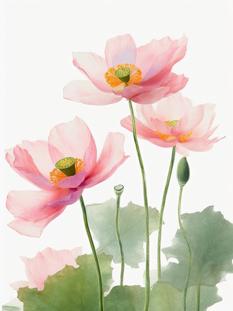 Lotusblumen Acrylbild in Pastellfarben 6