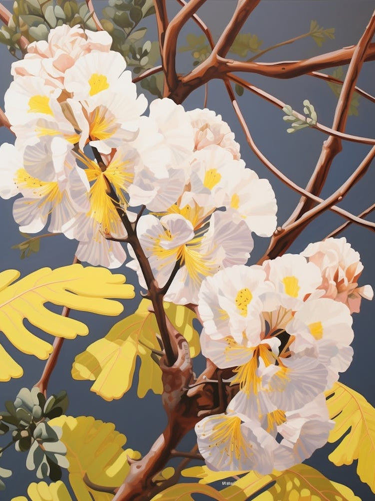 Peacock Flower 2 Flower Painting