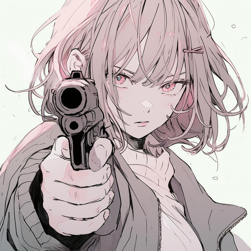 Anime Girl Holding A Gun 3