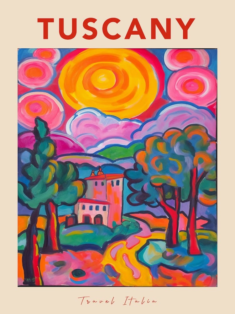 Tuscany Italia Travel Poster