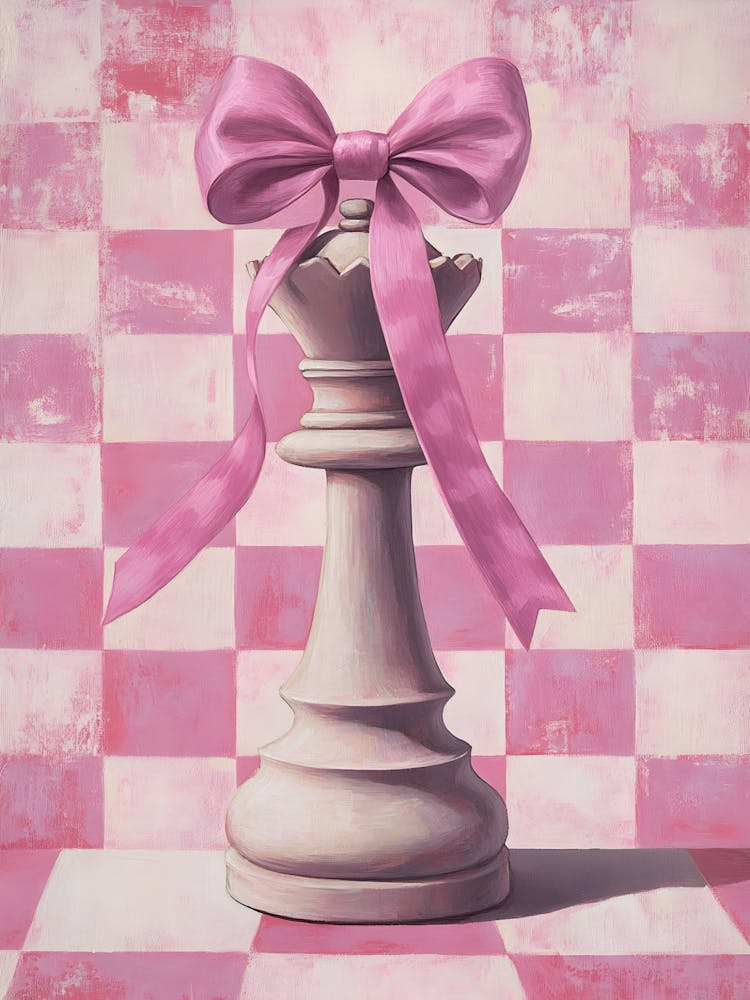 Pink Chess Piece