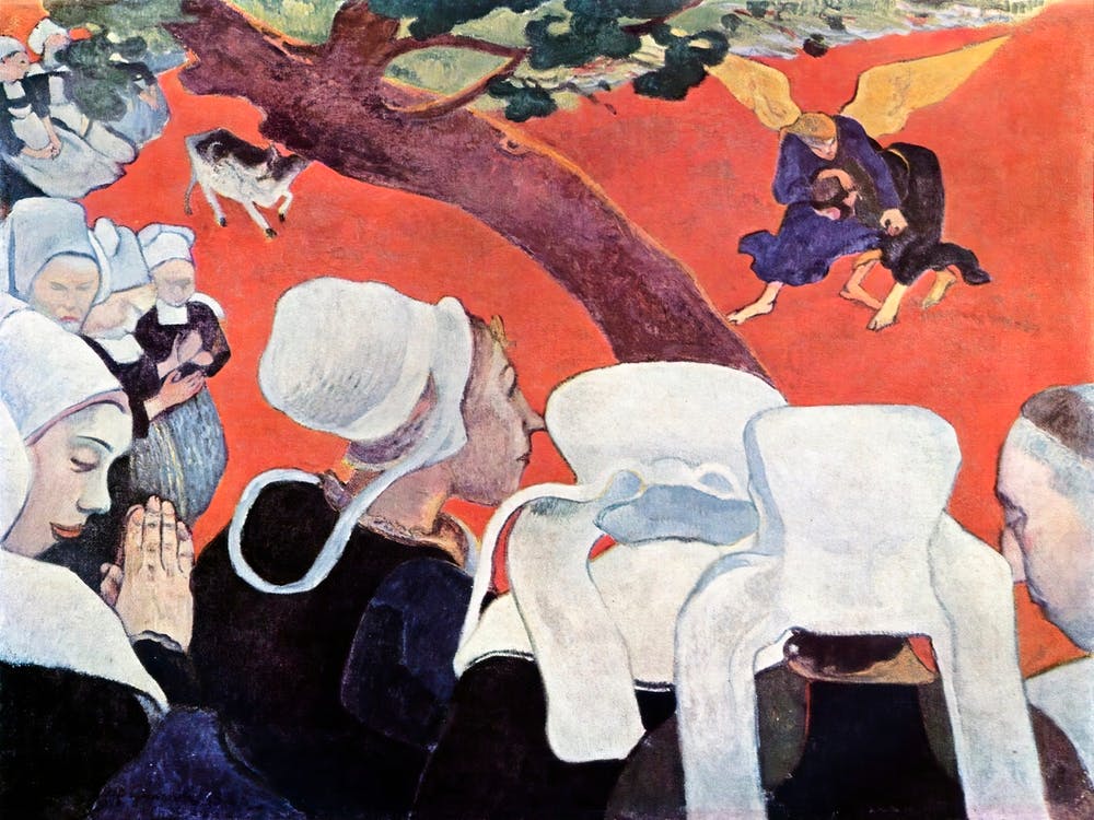 Vision Of The Sermon (Jacob Wrestling With The Angel) (1888), Paul Gauguin