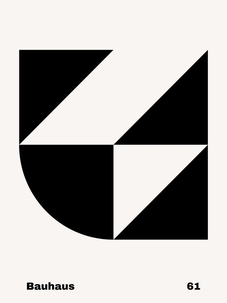 Geometric Bauhaus Poster B&W 61
