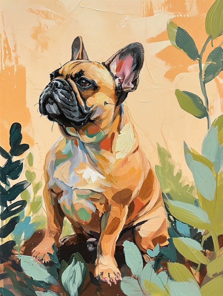 French Bulldog Acrylic Painting 2