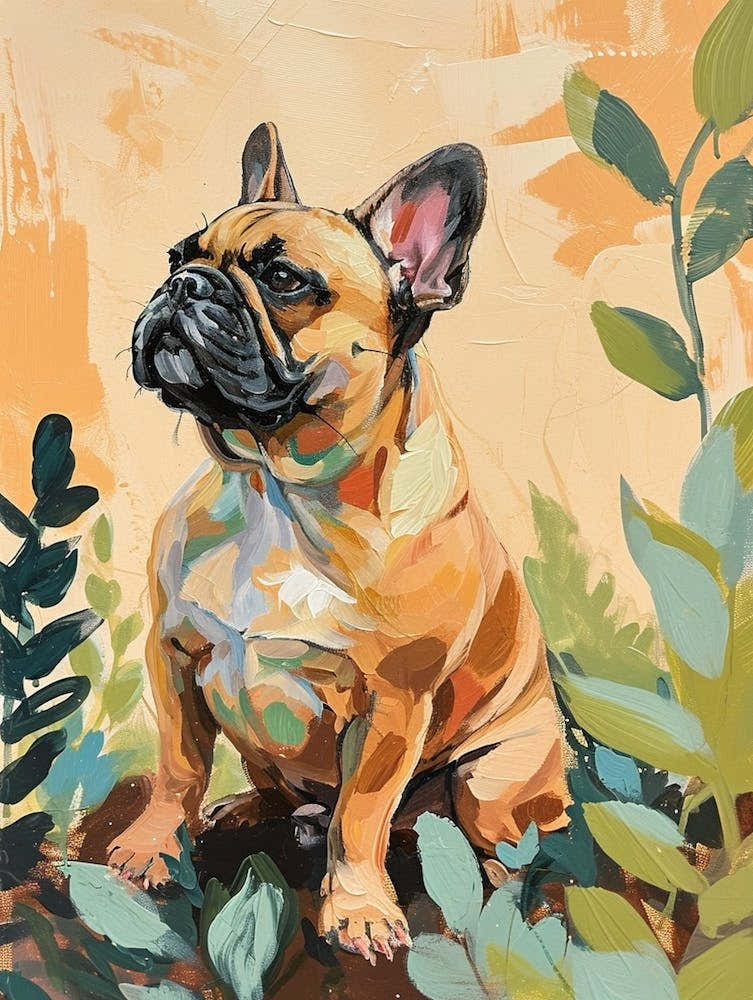 French Bulldog Acrylic Painting 2