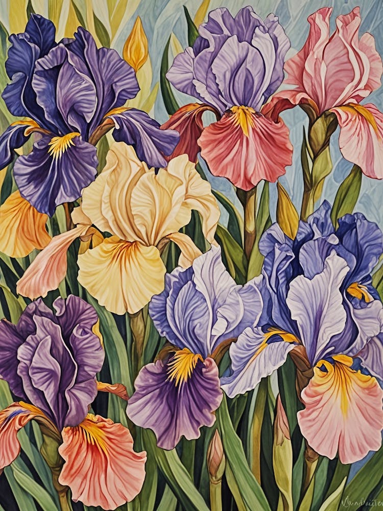 Pastel Irises no2