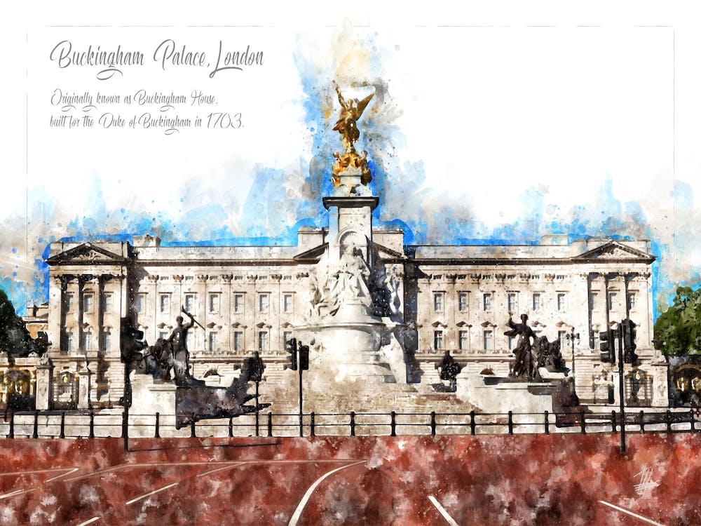 Buckingham Palace, Aquarell