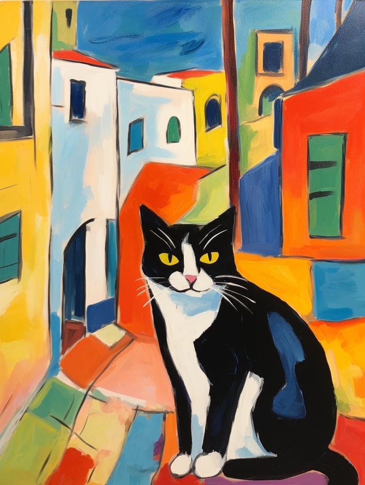 Painting Of A Cat In Izmir Turkey 3