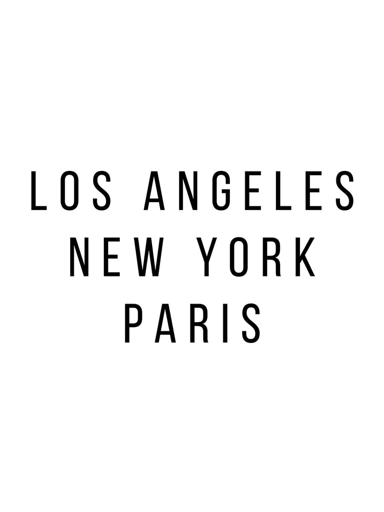 Los Angeles New York Paris