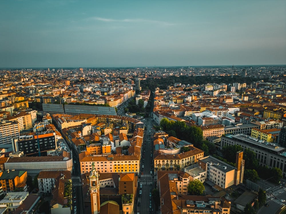 Milan City Landscape Skyline Print