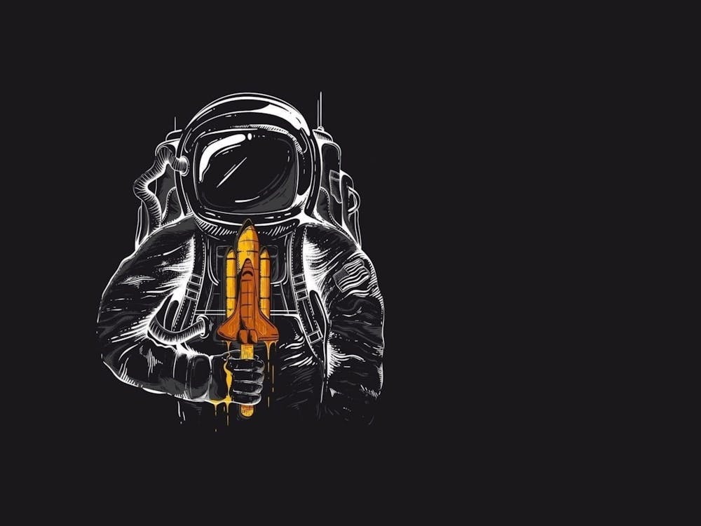 Astronaut Holding A Gun