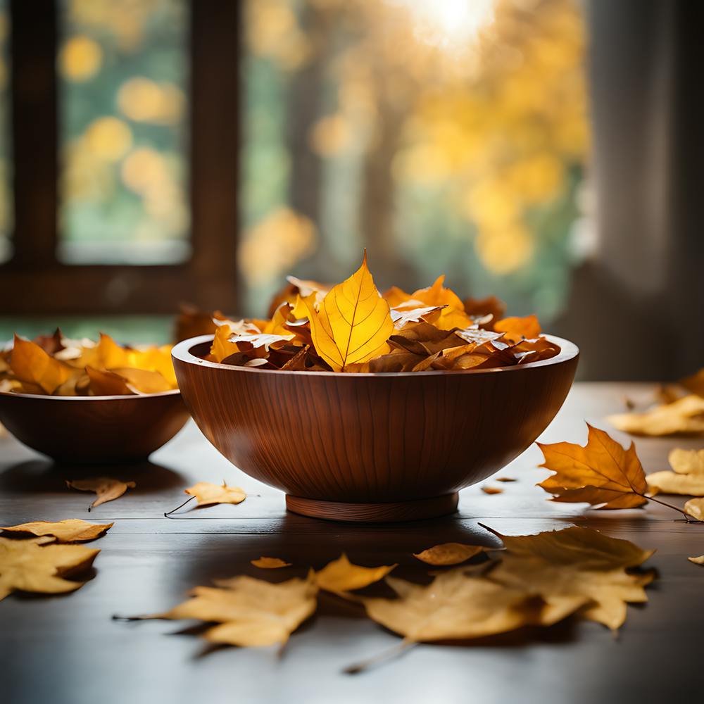 Herbstblätter in einer Schale 1